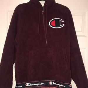 Champion Sherpa Pullover Hoodie - Team Maroon